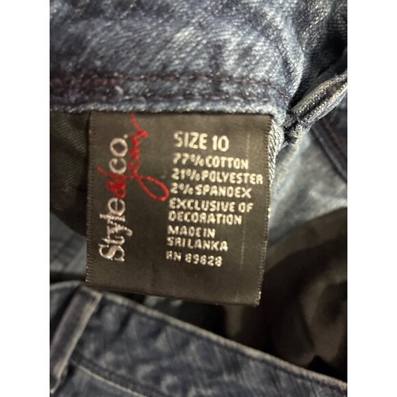 Style & Co Jeans Womens Size 10 Straight Leg Blue Jeans Y2K Curvy - Picture 3 of 15